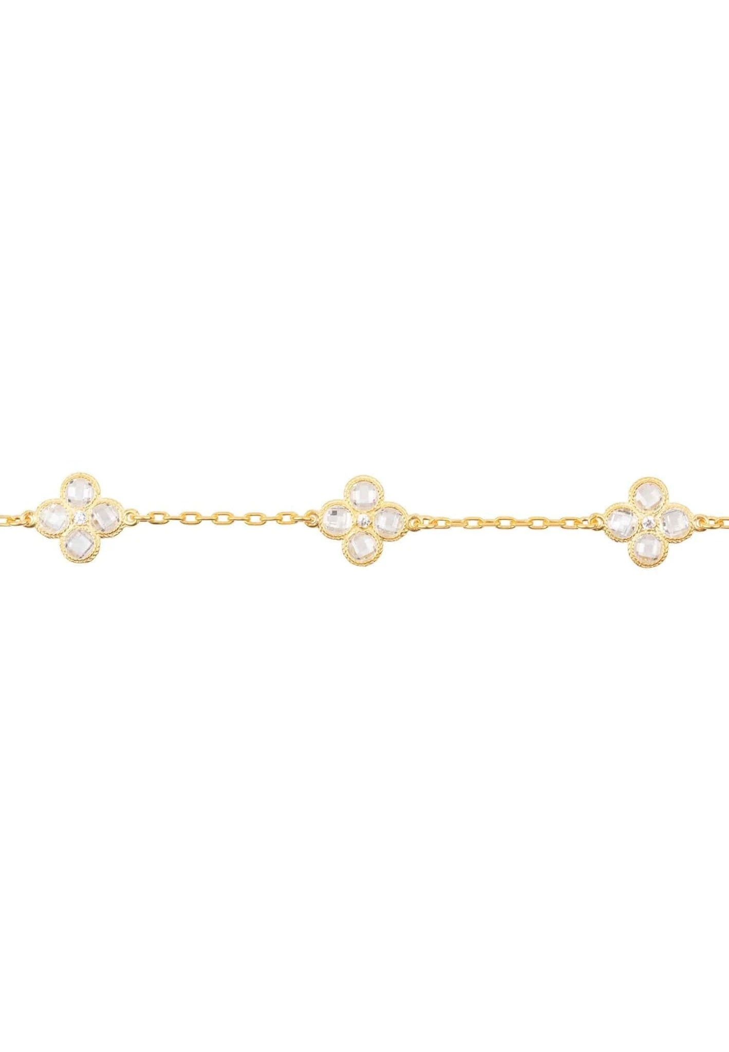 Latelita Flower Clover Triple Bracelet Gold 3 Latelita Flower Clover Triple Bracelet Gold - Image 3