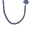 Latelita Flower Lapis Lazuli Gemstone Long Necklace Gold