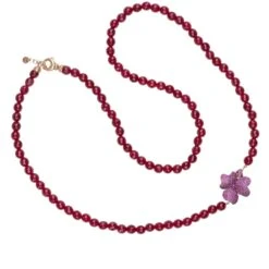 Latelita Flower Ruby Gemstone Long Necklace Rosegold 7 Latelita Flower Ruby Gemstone Long Necklace Rosegold -Ornavique Sales flower ruby gemstone long necklace rosegold 848812