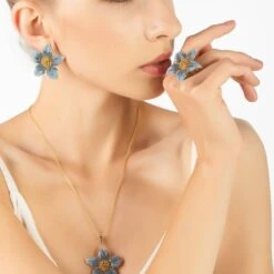 Latelita Forget Me Not Flower Ring Gold 9 Latelita Forget Me Not Flower Ring Gold -Ornavique Sales forget me not flower ring gold 403532