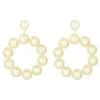 Latelita Gatsby Pearl Gemstone Statement Earrings Gold