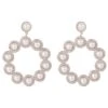 Latelita Gatsby Pearl Gemstone Statement Earrings Silver