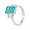 Latelita Georgina Gemstone Cocktail Ring Silver Paraiba Tourmaline