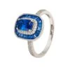 Latelita Great Gatsby Cocktail Ring Sapphire Silver