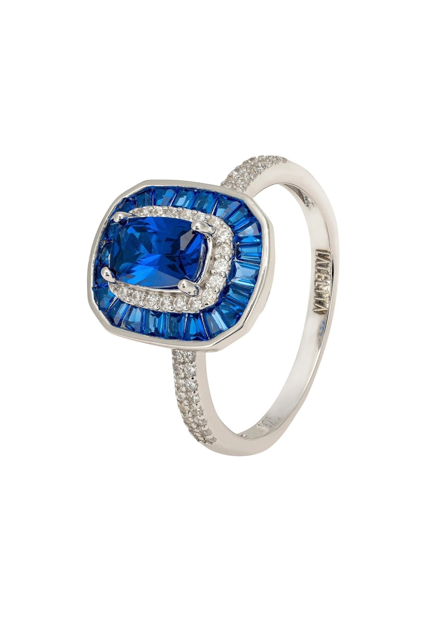 Latelita Great Gatsby Cocktail Ring Sapphire Silver 1 Latelita Great Gatsby Cocktail Ring Sapphire Silver