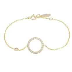 Latelita Halo Sparkling Circle Bracelet Gold