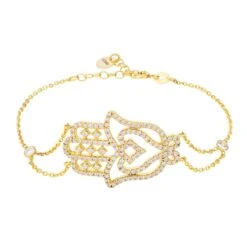 Latelita Hamsa Large Hand Of Fatima Bracelet Gold