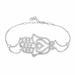 Latelita Hamsa Large Hand Of Fatima Bracelet Silver