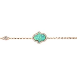 Latelita Hamsa Opalite Green Bracelet Rosegold -Ornavique Sales hamsa opalite green bracelet rosegold 766996