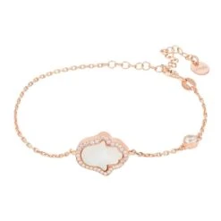 Latelita Hamsa Opalite White Bracelet Rosegold