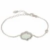 Latelita Hamsa Opalite White Bracelet Silver