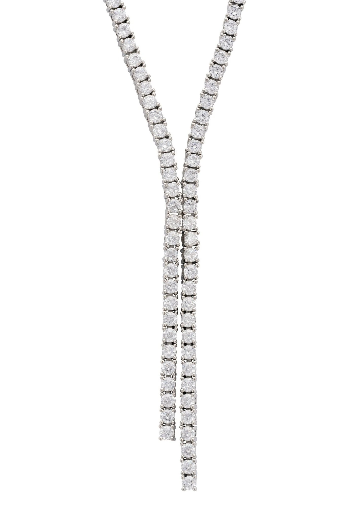 Latelita Hollywood Tennis Necklace Silver 1 Latelita Hollywood Tennis Necklace Silver