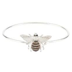 Latelita Honey Bee Bangle Bracelet Silver