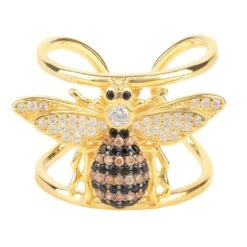 Latelita Honey Bee Cocktail Ring Adjustable Gold