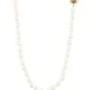 Latelita Honey Bee Pearl Gemstone Long Necklace Gold