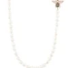 Latelita Honey Bee Pearl Gemstone Long Necklace Rosegold