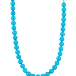 Latelita Honey Bee Turquoise Gemstone Long Necklace Gold