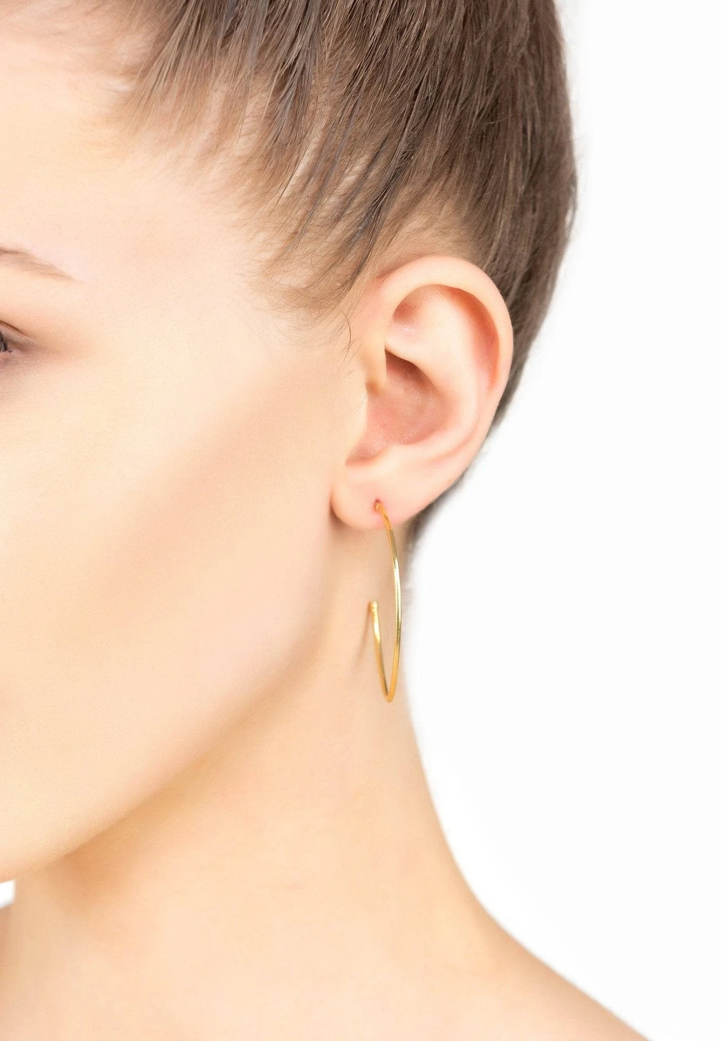 Latelita Hoop Earrings 4Cm Silver 3 Latelita Hoop Earrings 4Cm Silver - Image 3