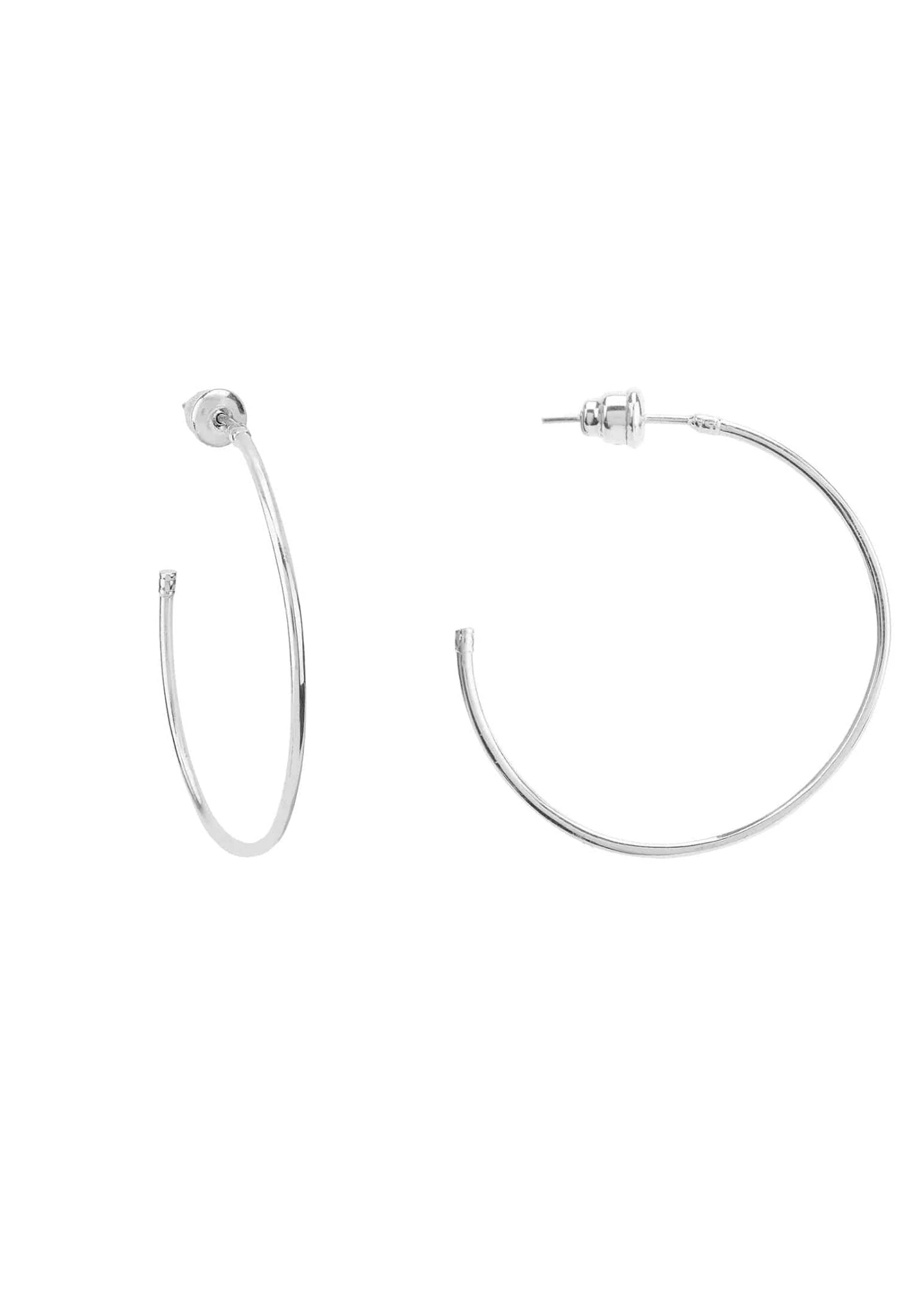 Latelita Hoop Earrings 4Cm Silver 1 Latelita Hoop Earrings 4Cm Silver