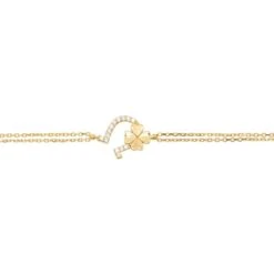 Latelita Horseshoe And Shamrock Bracelet Gold -Ornavique Sales horseshoe and shamrock bracelet gold 146362
