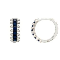 Latelita Huggie Hoop Earrings Sapphire Silver 6 Latelita Huggie Hoop Earrings Sapphire Silver -Ornavique Sales huggie hoop earrings sapphire silver 350417