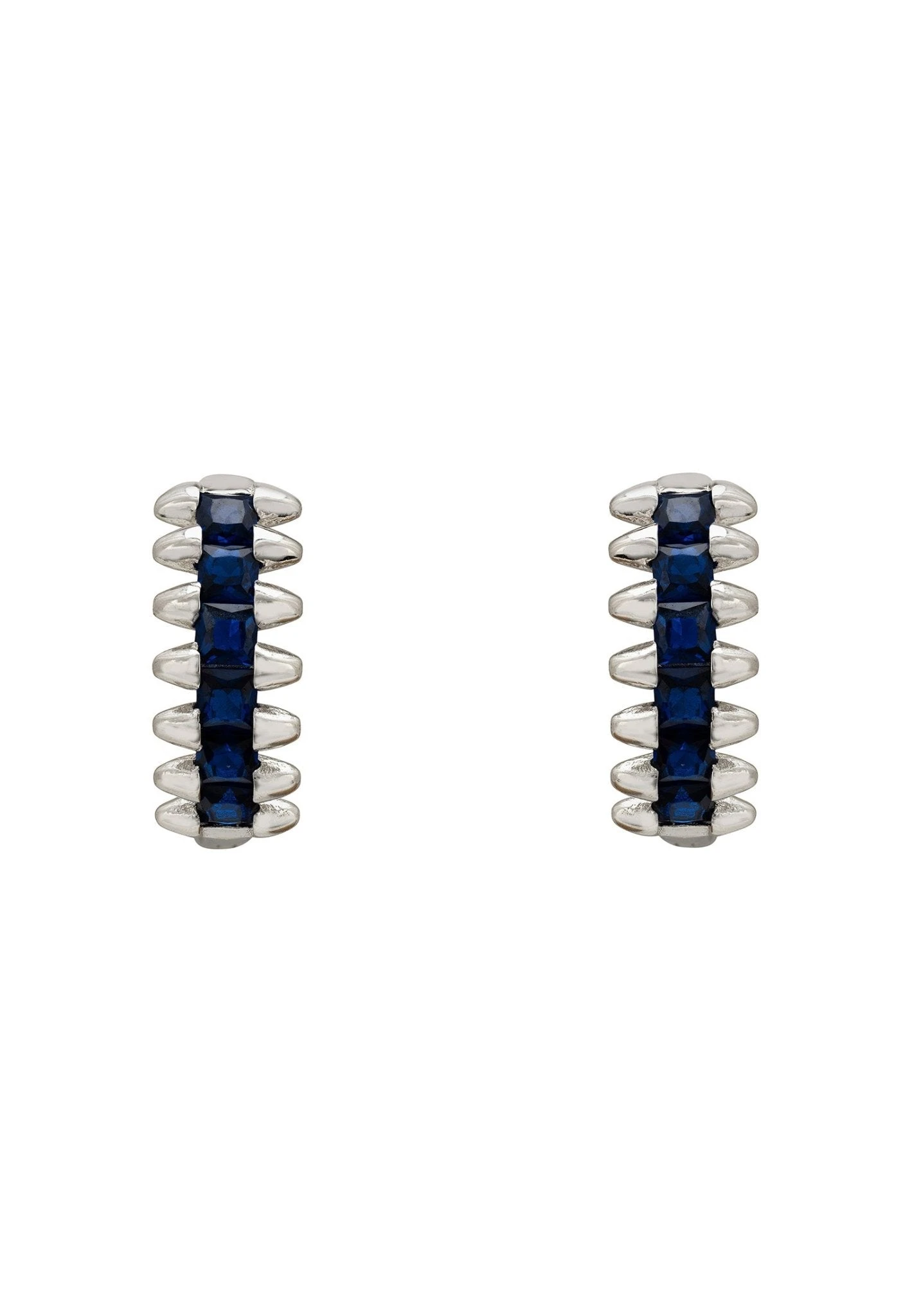 Latelita Huggie Hoop Earrings Sapphire Silver 1 Latelita Huggie Hoop Earrings Sapphire Silver
