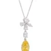 Latelita Isabella Pendant Necklace Silver Citrine