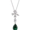 Latelita Isabella Pendant Necklace Silver Peridot