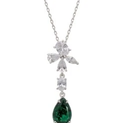 Latelita Isabella Pendant Necklace Silver Peridot