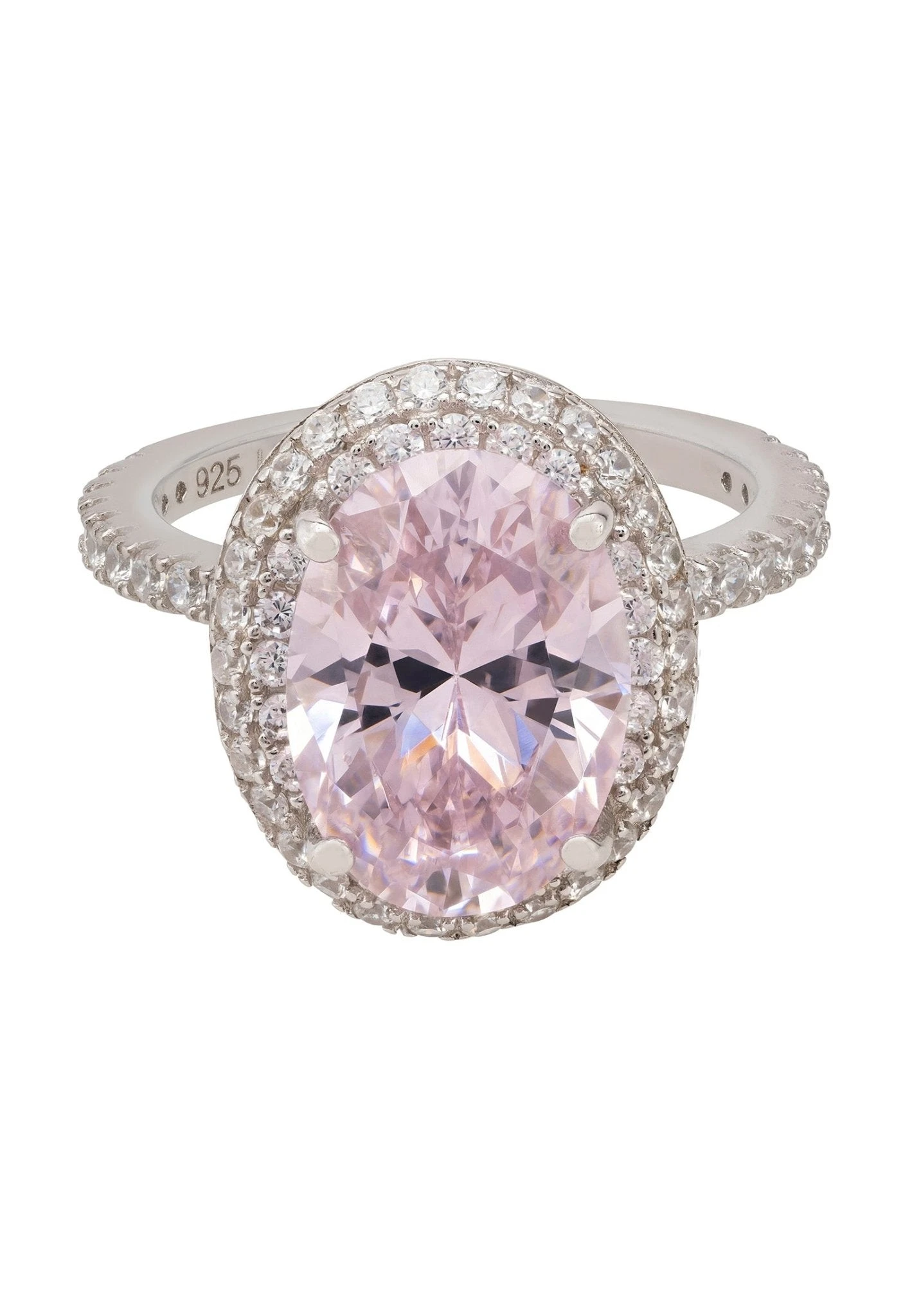 Latelita Katherine Gemstone Cocktail Ring Silver Morganite 3 Latelita Katherine Gemstone Cocktail Ring Silver Morganite - Image 3
