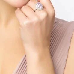 Latelita Katherine Gemstone Cocktail Ring Silver Morganite 8 Latelita Katherine Gemstone Cocktail Ring Silver Morganite -Ornavique Sales katherine gemstone cocktail ring silver morganite 738489