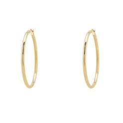 Latelita Large Metallic Hoop Earrings Gold 7 Latelita Large Metallic Hoop Earrings Gold -Ornavique Sales large metallic hoop earrings gold 711388
