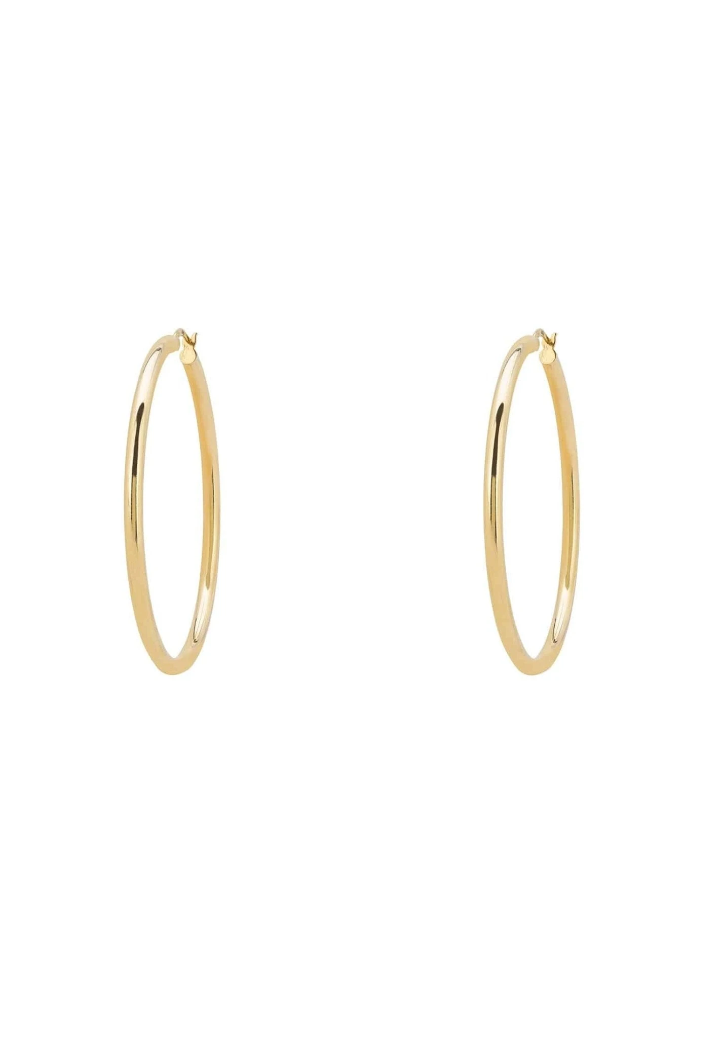 Latelita Large Metallic Hoop Earrings Gold 3 Latelita Large Metallic Hoop Earrings Gold - Image 3