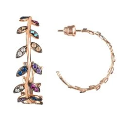 Latelita Laurel Leaf Hoop Earrings Rainbow Cz Rosegold 6 Latelita Laurel Leaf Hoop Earrings Rainbow Cz Rosegold -Ornavique Sales laurel leaf hoop earrings rainbow cz rosegold 133409