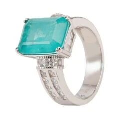 Latelita Lillibet Paraiba Tourmaline Cocktail Ring Silver