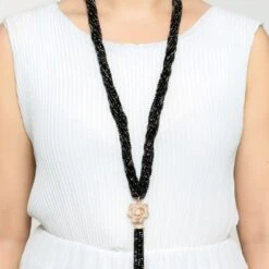 Latelita Lotus Flower Tassel Statement Necklace Labradorite Grey Rosegold 5 Latelita Lotus Flower Tassel Statement Necklace Labradorite Grey Rosegold -Ornavique Sales lotus flower tassel statement necklace labradorite grey rosegold 999777