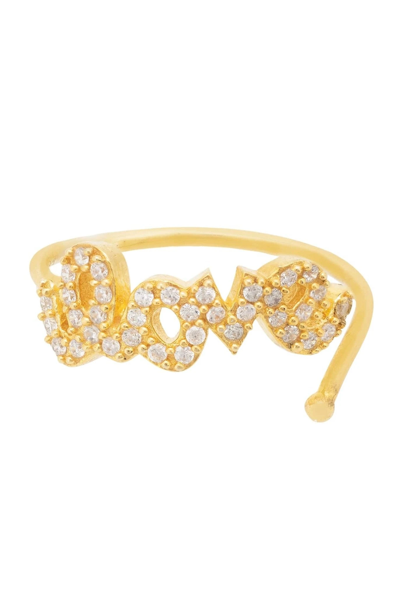 Latelita Love Midi Ring Cz Gold 3 Latelita Love Midi Ring Cz Gold - Image 3