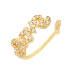 Latelita Love Midi Ring Cz Gold