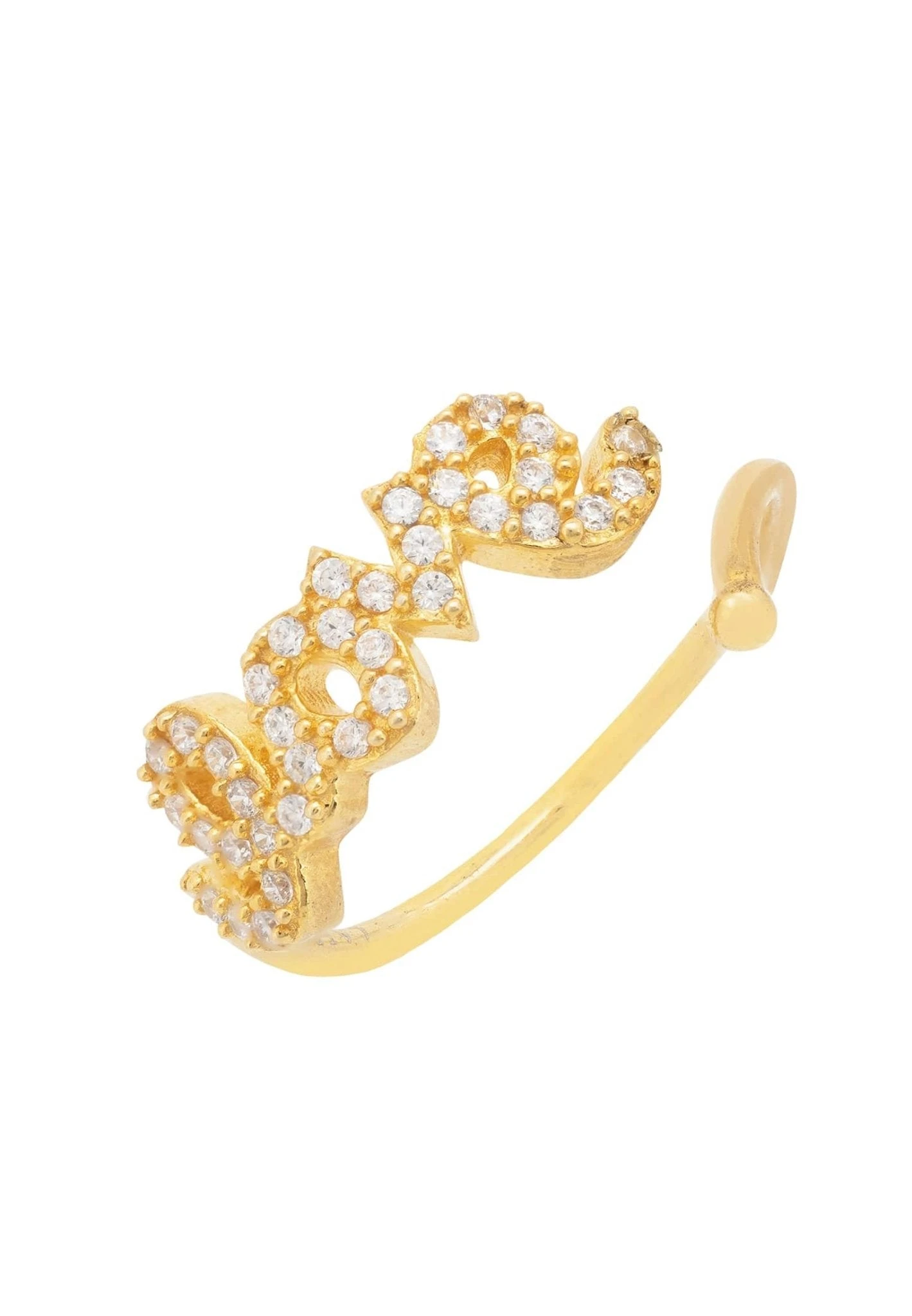 Latelita Love Midi Ring Cz Gold 1 Latelita Love Midi Ring Cz Gold