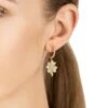 Latelita Lucky Clover Huggie Hoop Earrings Gold