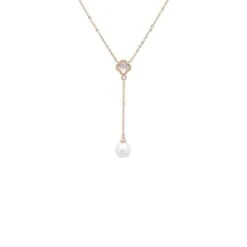 Latelita Lucky Clover Pearl Choker Necklace Rosegold