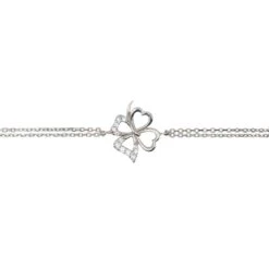 Latelita Lucky Shamrock Clover Bracelet Silver -Ornavique Sales lucky shamrock clover bracelet silver 121094