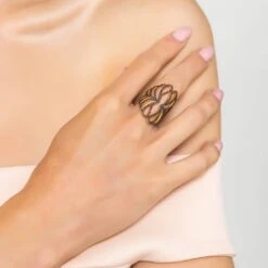 Latelita Marie Cocktail Ring Black Size O (Us 7) Silver -Ornavique Sales marie cocktail ring black size o us 7 silver 361664