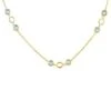 Latelita Milan Link Gemstone Necklace Gold Blue Topaz