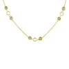 Latelita Milan Link Gemstone Necklace Gold Peridot