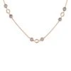 Latelita Milan Link Gemstone Necklace Rose Gold Amethyst