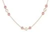 Latelita Milan Link Gemstone Necklace Rose Gold Pink Tourmaline