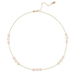 Latelita Milan Link Gemstone Necklace Rose Gold Rose Quartz -Ornavique Sales milan link gemstone necklace rose gold rose quartz 446633