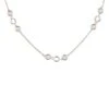 Latelita Milan Link Gemstone Necklace Silver Rose Quartz