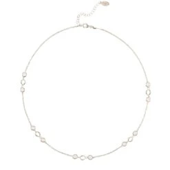 Latelita Milan Link Gemstone Necklace Silver Rose Quartz -Ornavique Sales milan link gemstone necklace silver rose quartz 875164